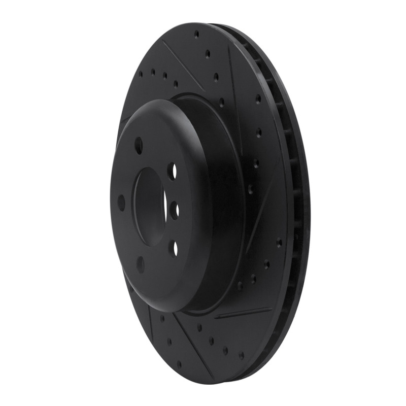 BMW 428I xDrive Brake Rotor (1) - Rear Right - R1 Concepts - Drilled & Slotted - Black - `13-`21